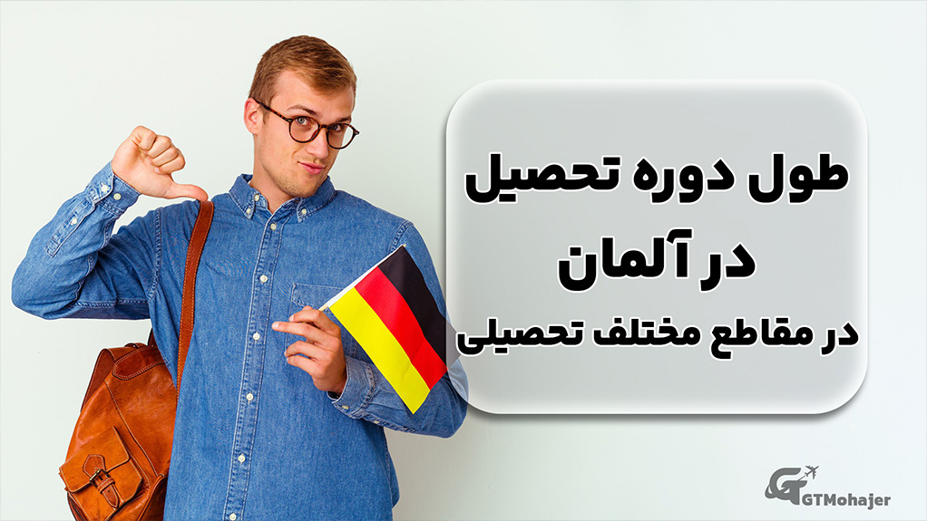 طول دوره تحصیل در آلمان در مقاطع مختلف تحصیلی      